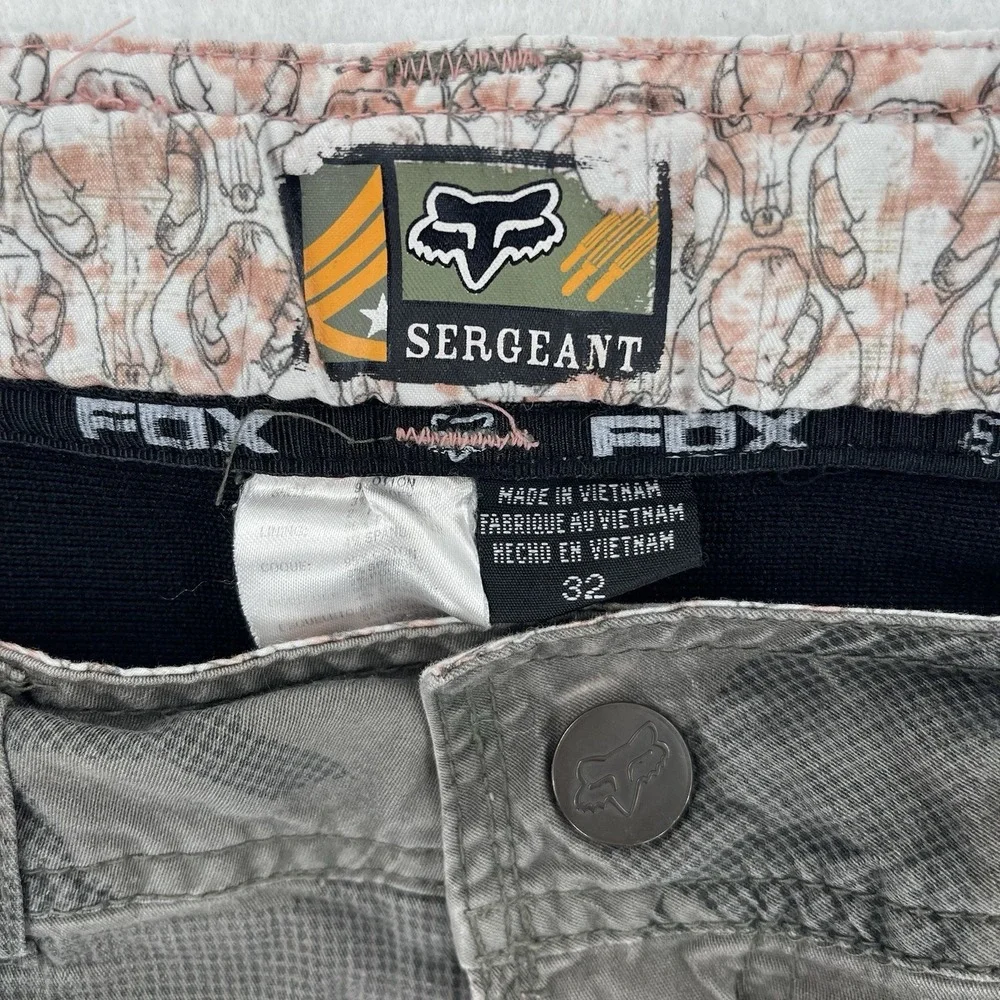 Fox Racing Sergeant Cargo Shorts Mens 32 Camo Bermuda Bike Motocross Grunge Y2K